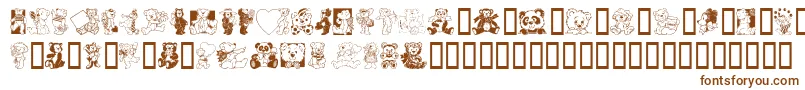 Teddyber Font – Brown Fonts on White Background