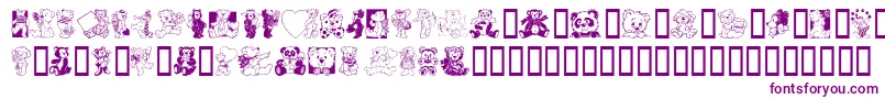 Teddyber Font – Purple Fonts on White Background