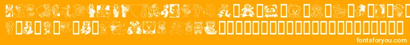 Teddyber Font – White Fonts on Orange Background