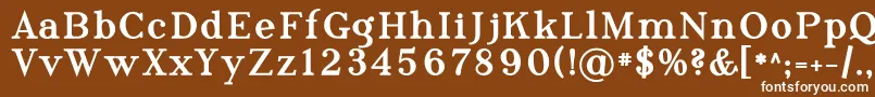 フォントPhosph10 – 茶色の背景に白い文字