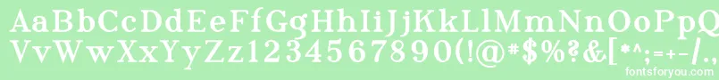 Phosph10 Font – White Fonts on Green Background