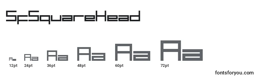 SfSquareHead Font Sizes