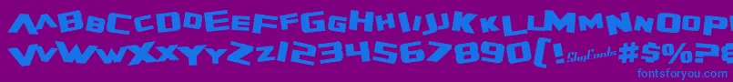 SfZeroGravityBold Font – Blue Fonts on Purple Background