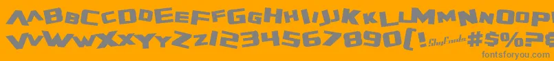 SfZeroGravityBold-Schriftart – Graue Schriften auf orangefarbenem Hintergrund