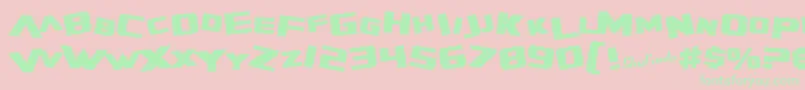 SfZeroGravityBold Font – Green Fonts on Pink Background