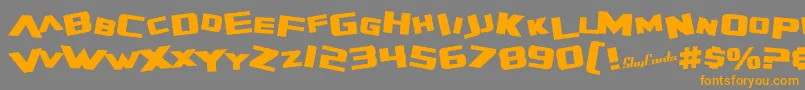Шрифт SfZeroGravityBold – оранжевые шрифты на сером фоне
