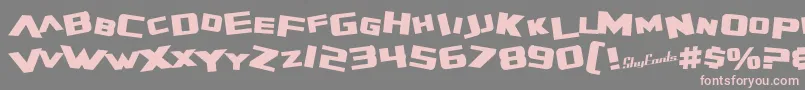 SfZeroGravityBold Font – Pink Fonts on Gray Background