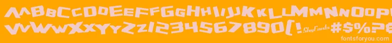 Police SfZeroGravityBold – polices roses sur fond orange