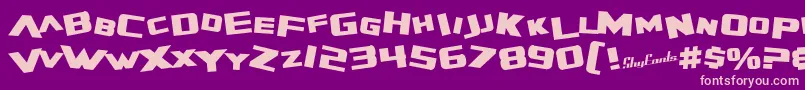 Police SfZeroGravityBold – polices roses sur fond violet