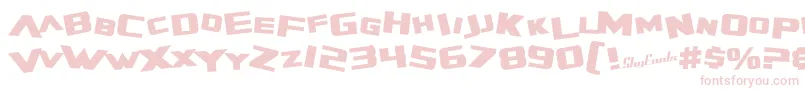 SfZeroGravityBold-Schriftart – Rosa Schriften auf weißem Hintergrund
