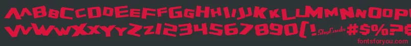 SfZeroGravityBold Font – Red Fonts on Black Background