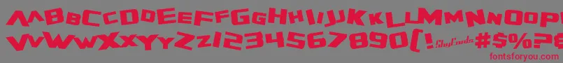 SfZeroGravityBold Font – Red Fonts on Gray Background