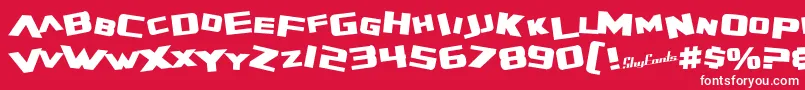 SfZeroGravityBold Font – White Fonts on Red Background