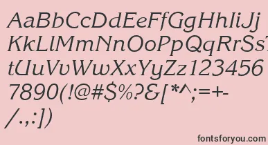 KingstonItalic font – Black Fonts On Pink Background