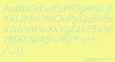 KingstonItalic font – Green Fonts On Yellow Background