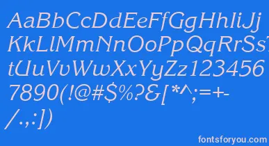 KingstonItalic font – Pink Fonts On Blue Background