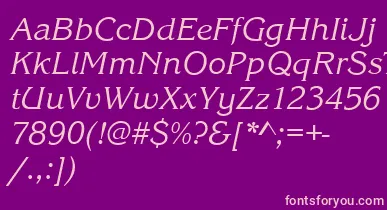 KingstonItalic font – Pink Fonts On Purple Background