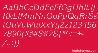 KingstonItalic font – Pink Fonts On Red Background