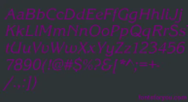 KingstonItalic font – Purple Fonts On Black Background