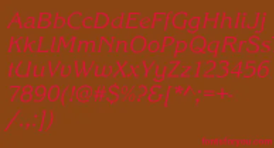 KingstonItalic font – Red Fonts On Brown Background