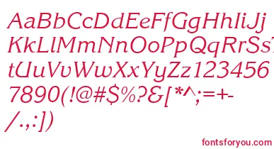 KingstonItalic font – Red Fonts