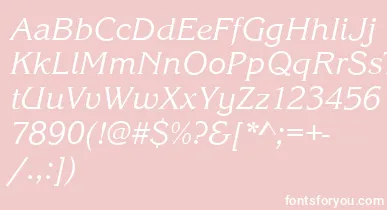 KingstonItalic font – White Fonts On Pink Background