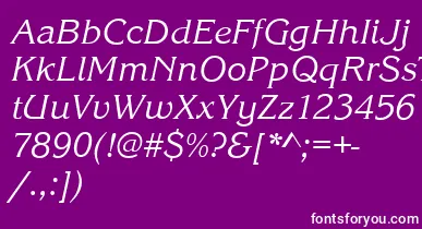 KingstonItalic font – White Fonts On Purple Background