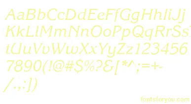 KingstonItalic font – Yellow Fonts