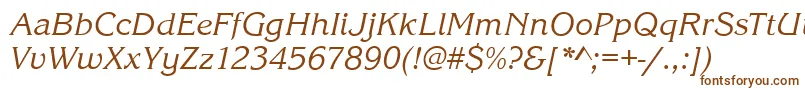 KingstonItalic-fontti – ruskeat fontit valkoisella taustalla