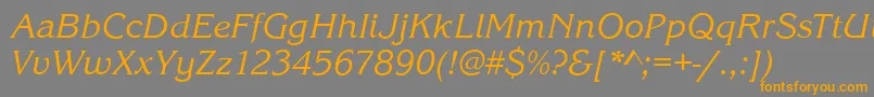 KingstonItalic Font – Orange Fonts on Gray Background