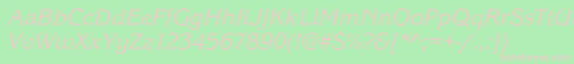 KingstonItalic Font – Pink Fonts on Green Background