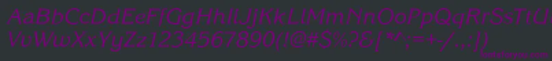 KingstonItalic Font – Purple Fonts on Black Background