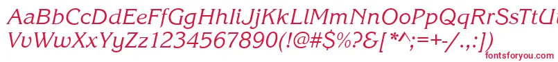 Fonte KingstonItalic – fontes vermelhas