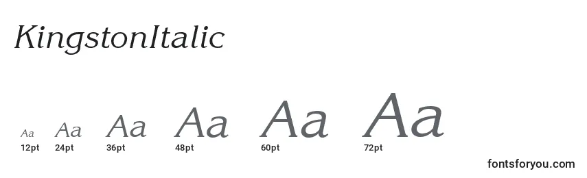 KingstonItalic font sizes