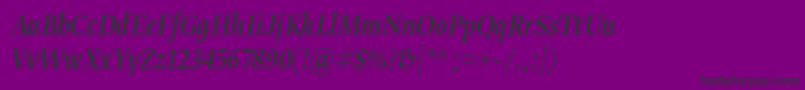 Gretadisnarproregita Font – Black Fonts on Purple Background