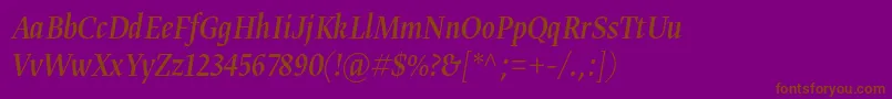 Gretadisnarproregita Font – Brown Fonts on Purple Background