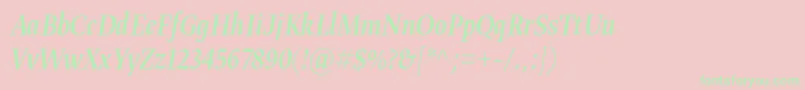 Gretadisnarproregita Font – Green Fonts on Pink Background