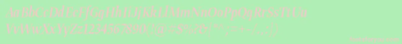 Gretadisnarproregita Font – Pink Fonts on Green Background