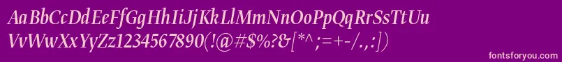 Gretadisnarproregita Font – Pink Fonts on Purple Background