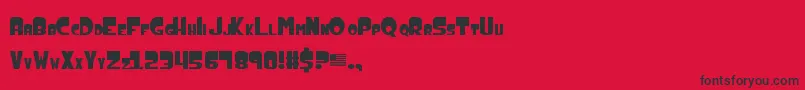 AmericanDad Font – Black Fonts on Red Background