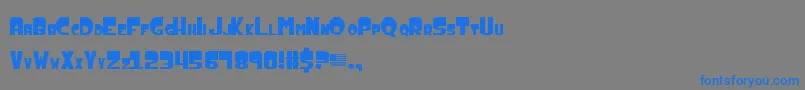 AmericanDad-Schriftart – Blaue Schriften auf grauem Hintergrund