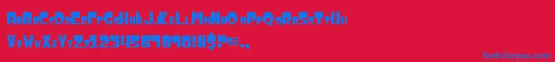 Шрифт AmericanDad – синие шрифты на красном фоне