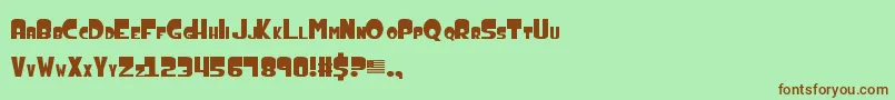 fuente AmericanDad – Fuentes Marrones Sobre Fondo Verde
