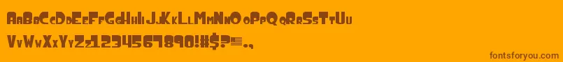AmericanDad Font – Brown Fonts on Orange Background