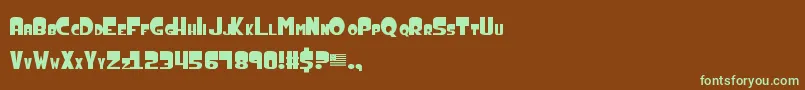 AmericanDad Font – Green Fonts on Brown Background