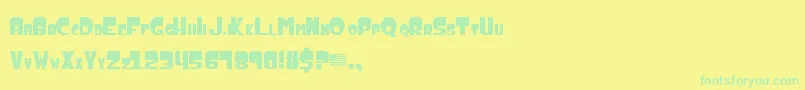 AmericanDad Font – Green Fonts on Yellow Background