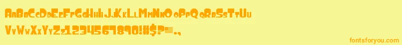 AmericanDad Font – Orange Fonts on Yellow Background