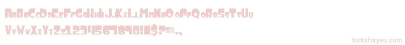 AmericanDad-Schriftart – Rosa Schriften auf weißem Hintergrund