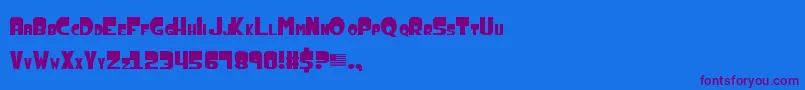 AmericanDad Font – Purple Fonts on Blue Background