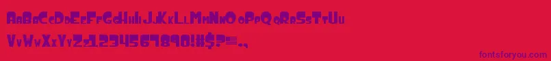 fuente AmericanDad – Fuentes Moradas Sobre Fondo Rojo